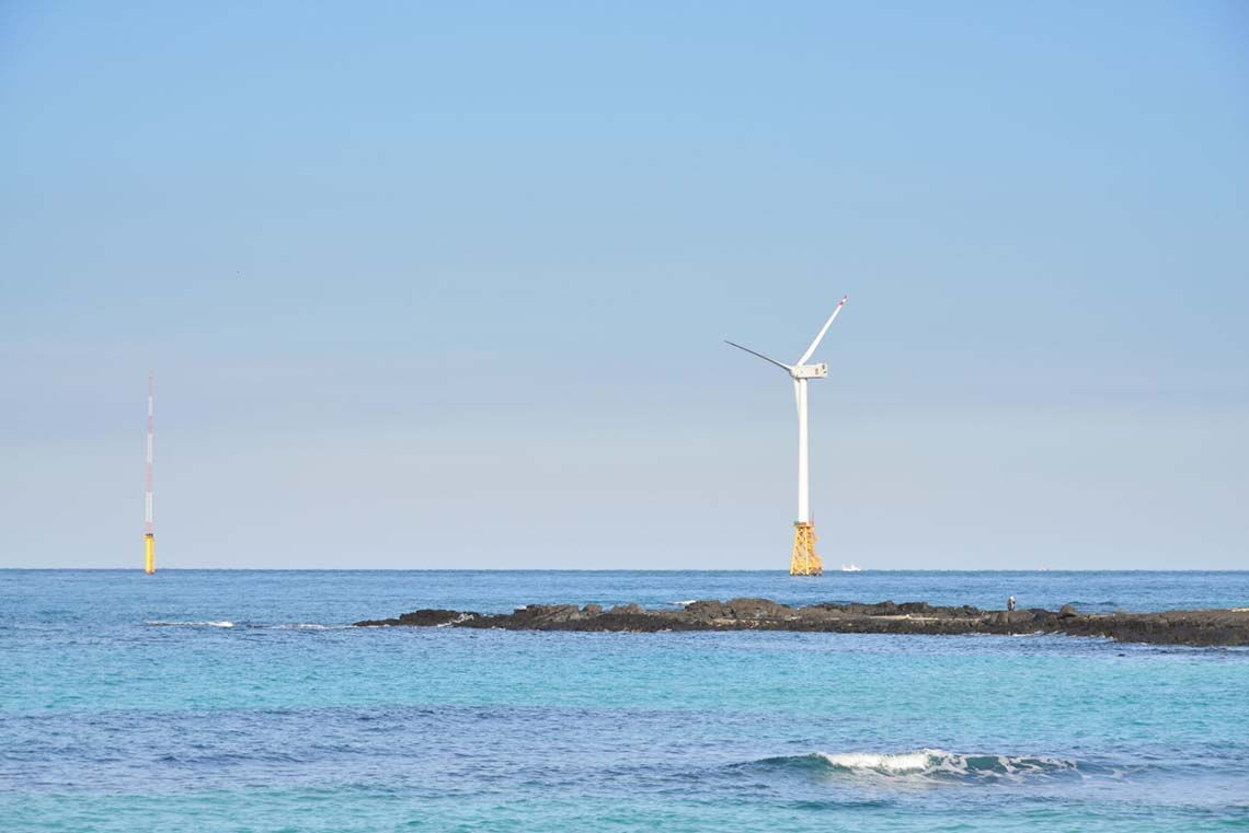 In Südkorea fristet die Offshore-Windkraft bislang ein Schattendasein. Doch das soll sich nach dem Willen des neuen Präsidenten Moon Jae-in ändern. Dieses Anlage gehört zum Windpark Jeju Island.