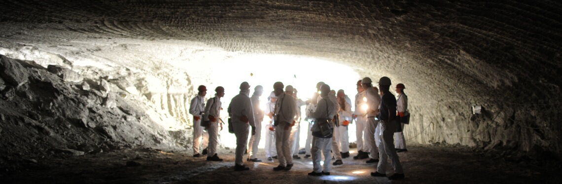 Besuchergruppe im Salzbergwerk Asse: Das Zwischenlager für schwach- und mittelradioaktiven Atommüll droht abzusaufen.