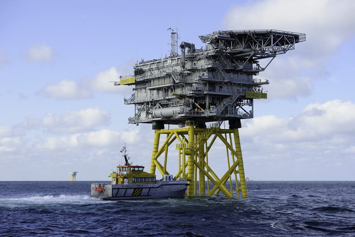 Offshore-Windparks Gode Wind 1 und 2: Die beiden Parks in der deutschen können rechnerisch eine Großstadt wie Köln komplett mit Strom versorgen.