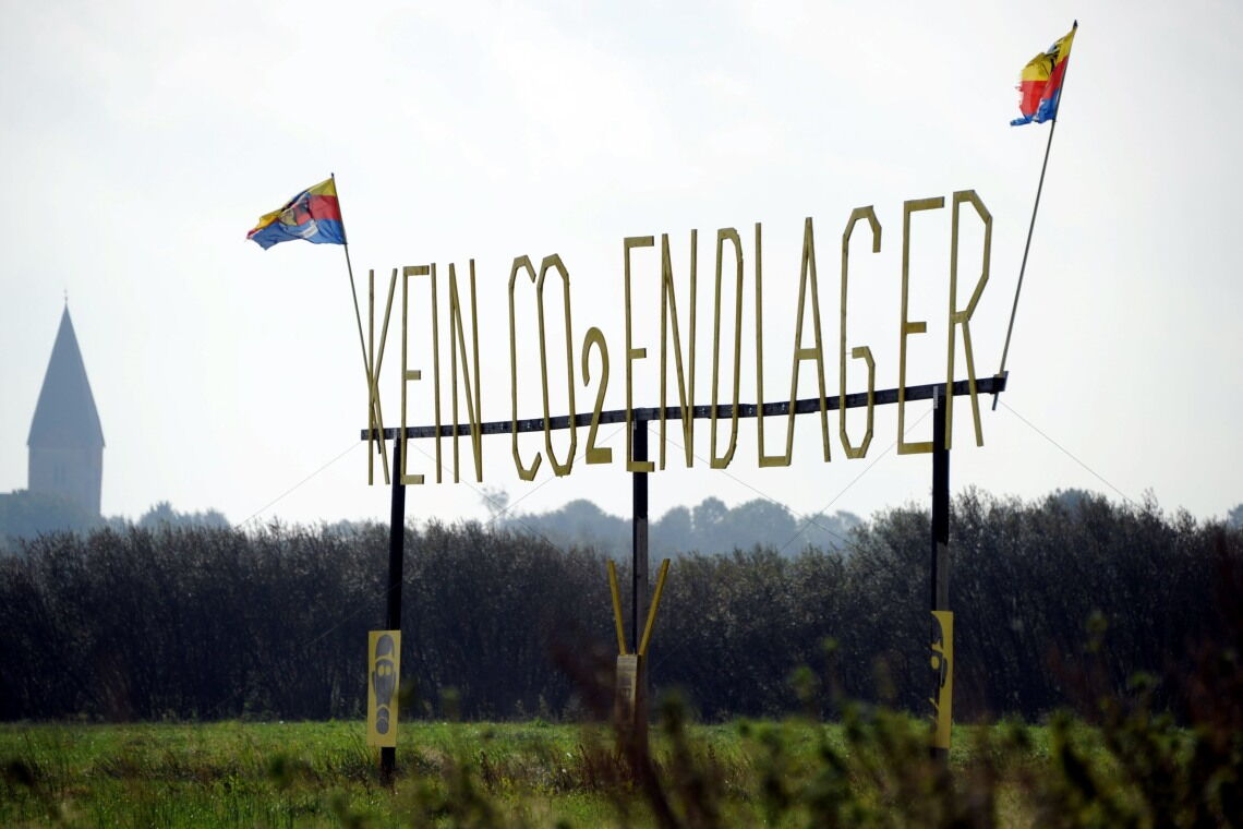 CCS: Protest gegen die Speicherung von CO2 im Untergrund in Schleswig-Holstein.