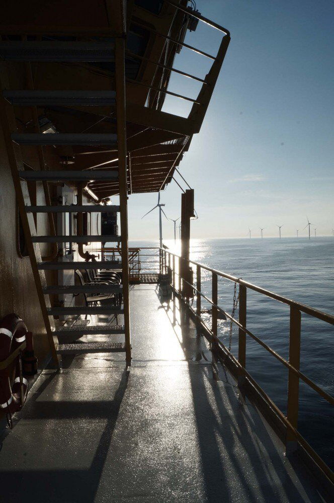 Manchmal hat selbst die rustikale „Edda Fjord“ ein bisschen was von einem Kreuzfahrtschiff. Vor allem, wenn die Sonne vom Himmel brennt und oben an der Galerie noch ein Stuhl frei ist.
