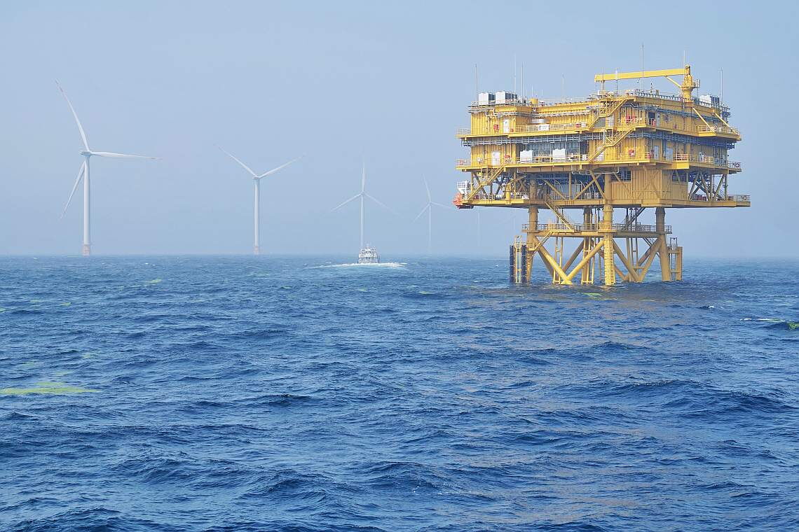 Offshore-Windpark in China: Das Land hat allein 2021 Offshore-Windparks mit einer Gesamtleistung gebaut, die der entspricht, die Europa in 30 Jahren geschaffen hat.