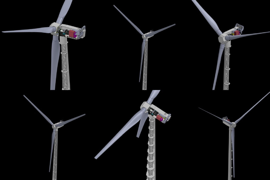 Professor Torsten Faber und seine Studenten in Flensburg haben mit OptimusLE ein Windrad aus Holz konzipiert.